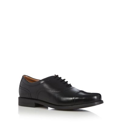 Clarks Black 'Beeston Cap' extra wide fit shoes